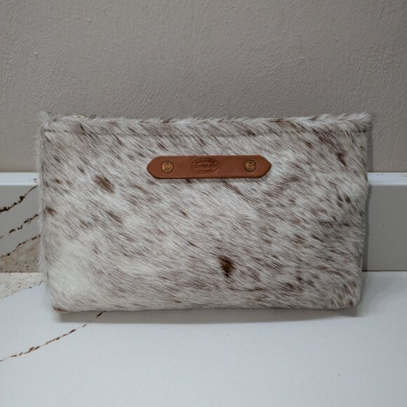 Jackson Hole CopperDot cowhide clutch. EUC!